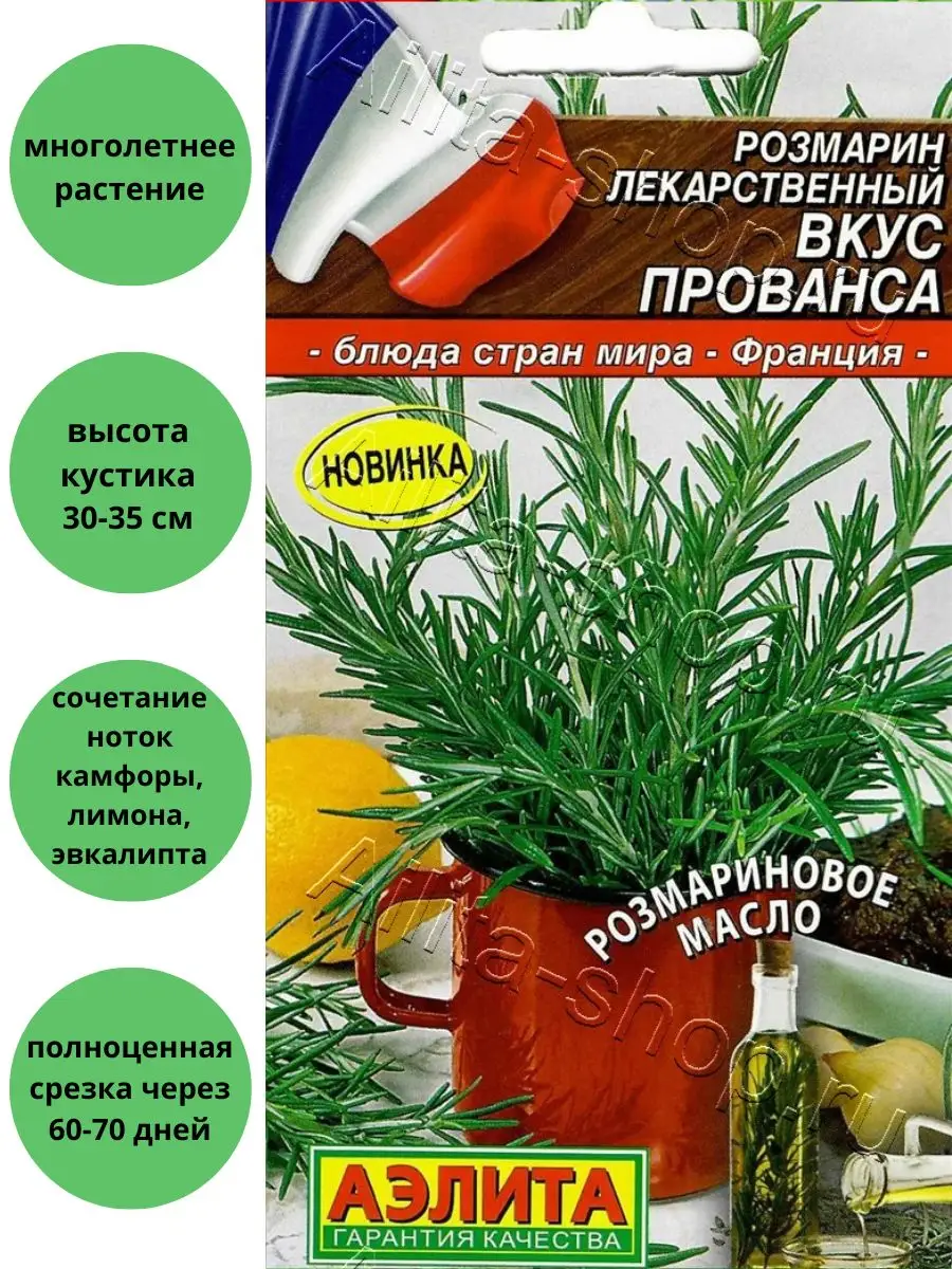 Розмарин Вкус Прованса Агрофирма Аэлита 116450289 купить за 102 ₽ в  интернет-магазине Wildberries