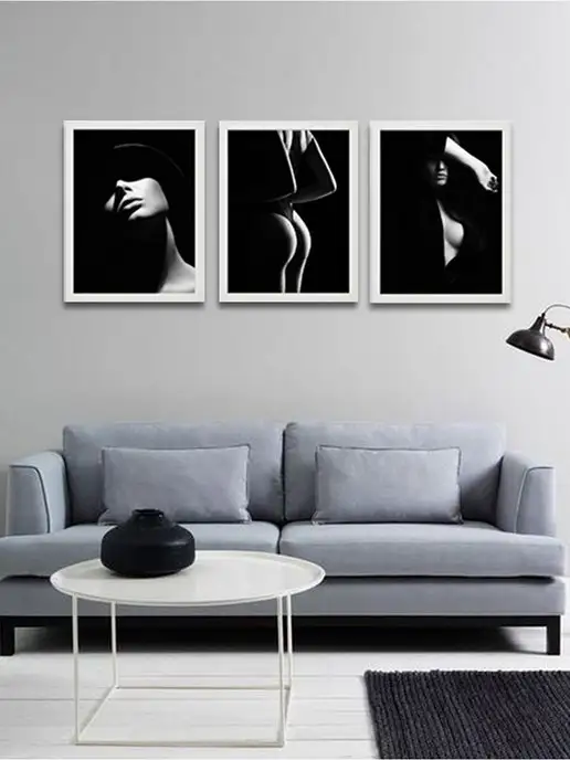 Авторский Постер фоторамка 30*40 белая, набор 3 шт, для постера, для фото, 30x40, 3 шт, фото 2