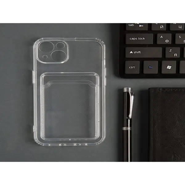 Чехол на iphone 13 отсек под карты силикон