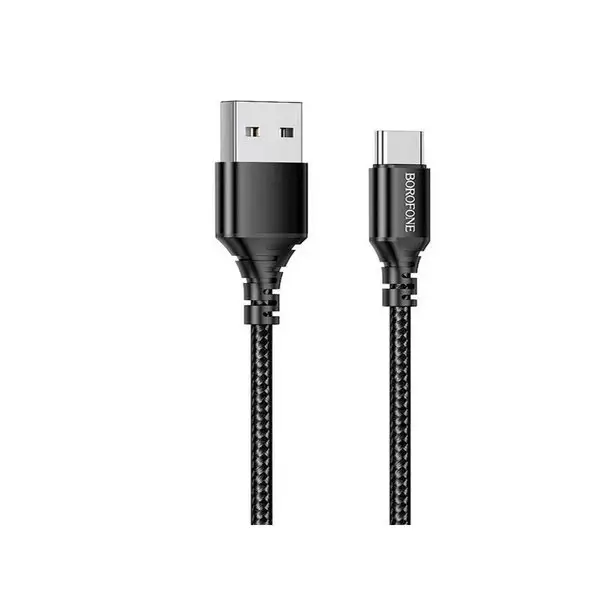 Кабель Type-C-USB, 2.4А, 1м, нейлон