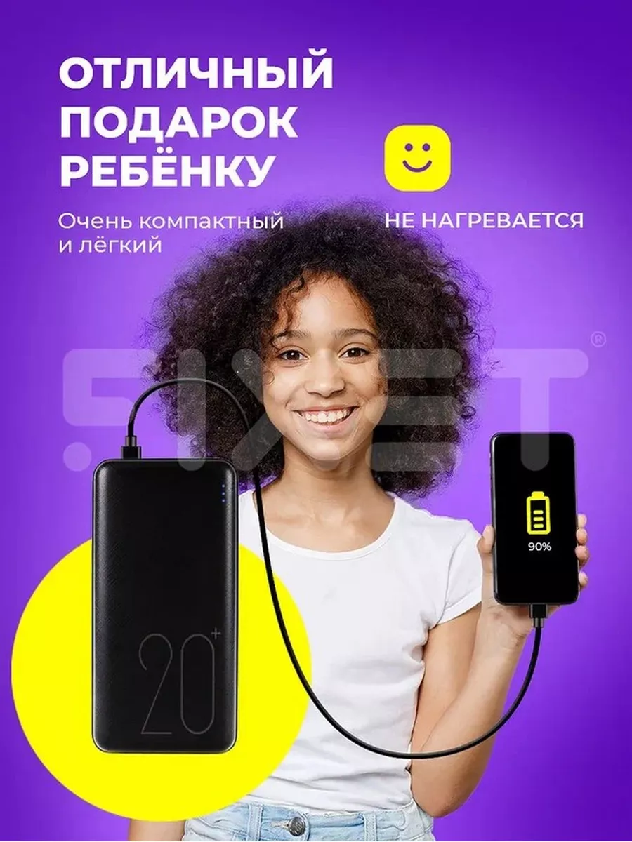 Повербанк 20000mah пауэрбанк power bank Fixet 116519027 купить за 700 ₽ в  интернет-магазине Wildberries