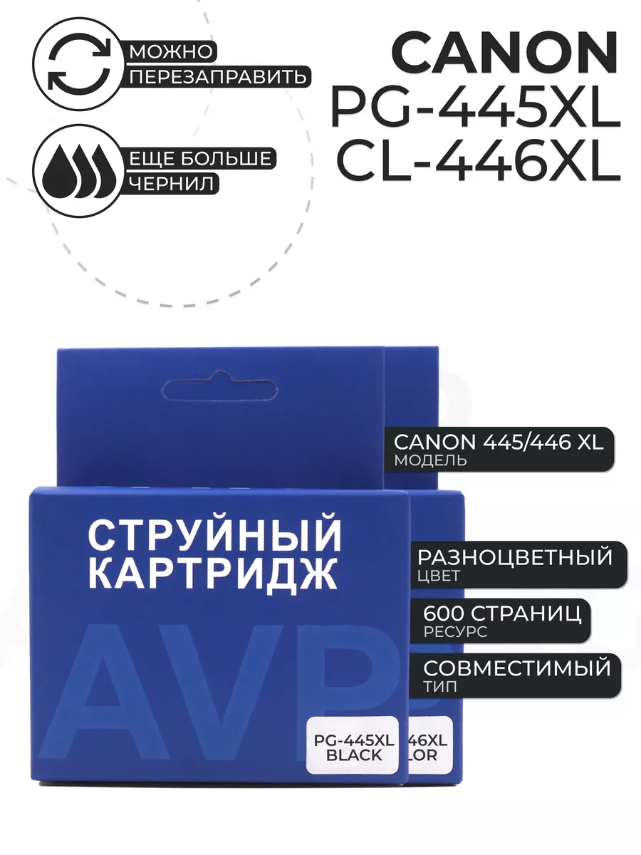 AVP Cartridge Картридж Canon PG-445xl/CL-446xl Повышенной емкости