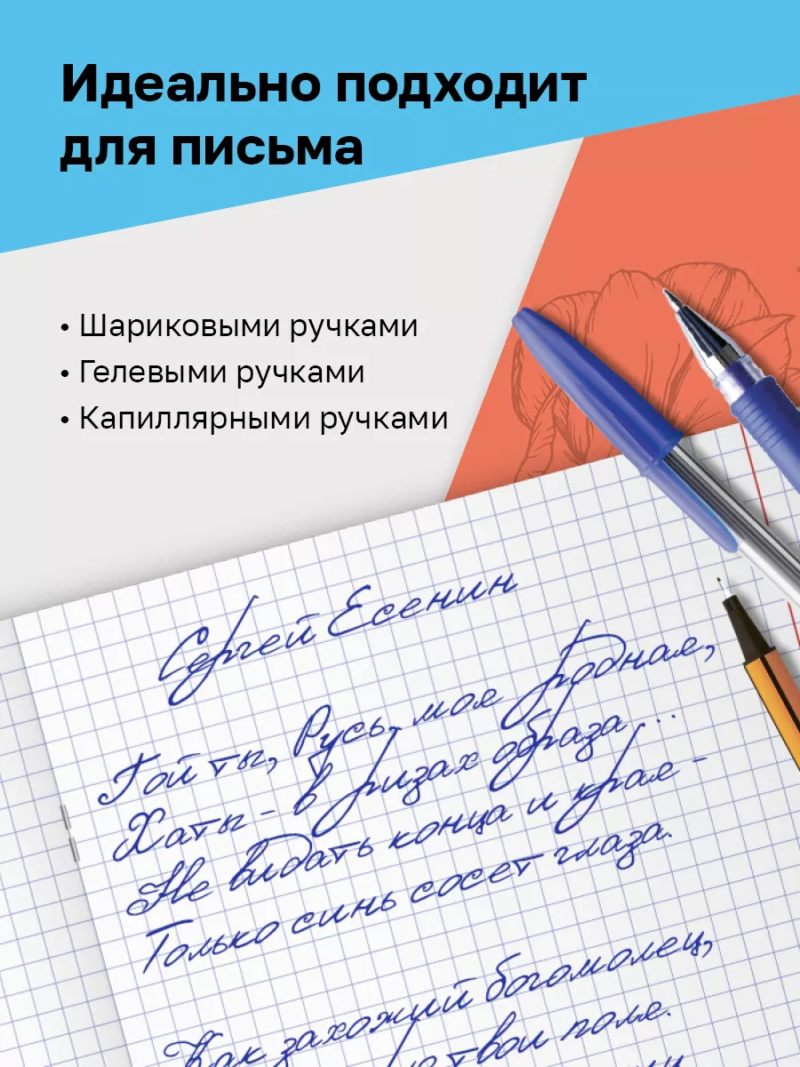 Тетради в клетку 48 листов школьные набор 4 штуки с полями BG 116556879  купить за 268 ₽ в интернет-магазине Wildberries