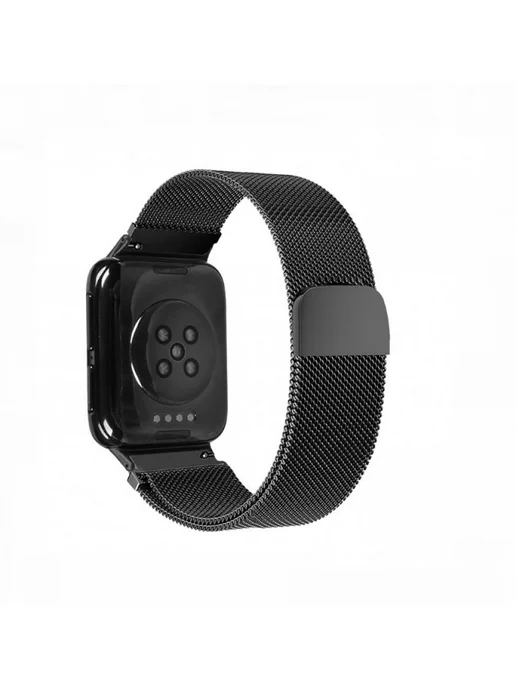 MyPads Миланский сменный сетчатый ремешок OPPO Watch 2 42 mm, черный, фото 2