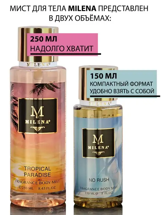 Milena Parfum Спрей - мист для тела Radiante 150мл, 150 мл, фото 3
