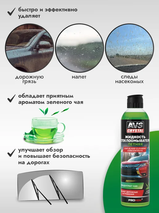 AVS Стеклоомывающая жидкость летняя бабл гам 5 л, 250 мл, фото 2