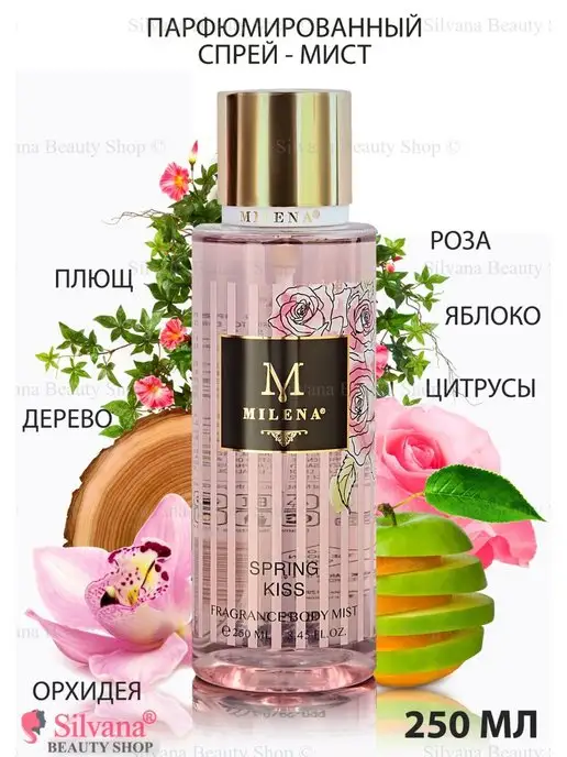 Milena Parfum Спрей - мист для тела Spring Kiss 150мл, 250 мл