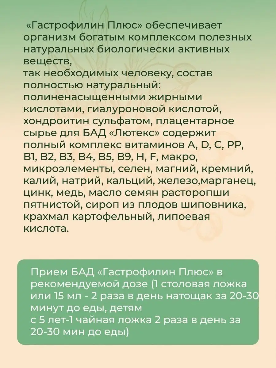 Гастрофилин плюс, витамины от язвы желудка и гастрита Родник Здоровья  116620829 купить за 1 784 ₽ в интернет-магазине Wildberries