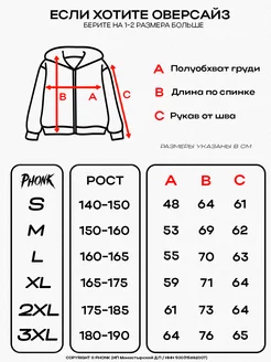Худи на замке Зип худи на молнии Толстовка оверсайз Зипка PHONK