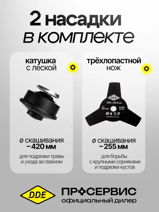 DDE Триммер садовый электрический для травы ET1300R, вариант, фото 2