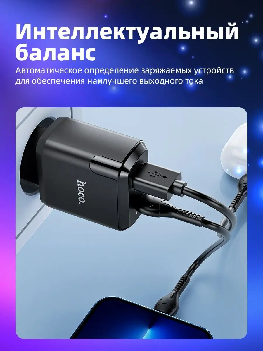 Зарядное устройство для телефона блок питания для iphone Hoco 116794126  купить за 696 ₽ в интернет-магазине Wildberries