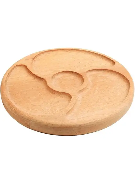 Менажница деревянная для закусок круглая - фото 9