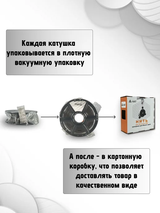 НИТ Пластик для 3D принтера PETG 1.75 мм 1 кг шоколад, 1 кг, фото 6