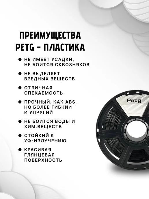 НИТ Пластик для 3D принтера PETG 1.75 мм 1 кг зеленый, 1 кг, фото 3